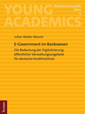cover image of E-Government im Bankwesen